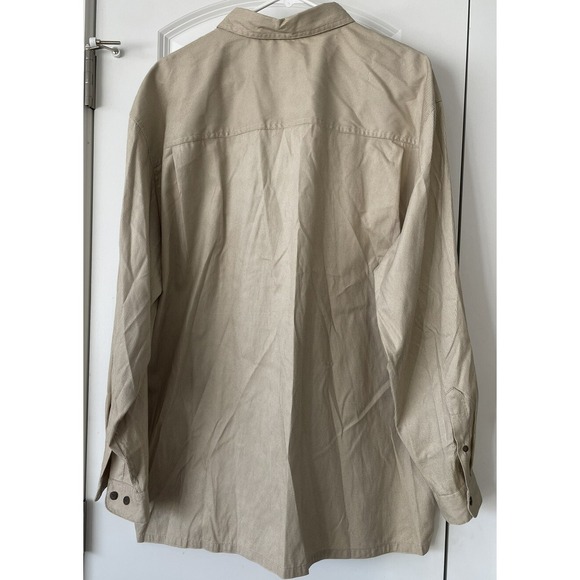 Weatherproof Garment Co. XL Men's Soft Long Sleeve Button‎ Up Pocket Brown Shirt - Picture 5 of 6